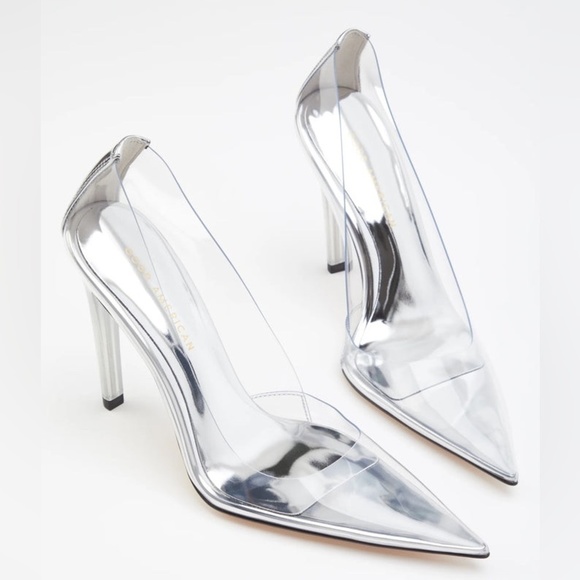 Good American Shoes - Good American Clear Cinderella Heels